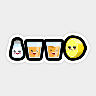 Kawaii Tequila Drink Party Sticker